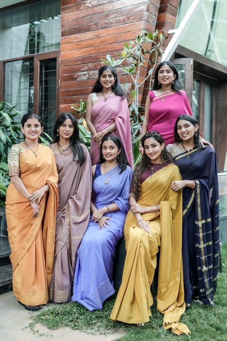 Group wearing antique gold jewellery